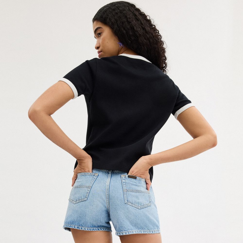 Женские футболки Coach Ringer T-Shirt — фото 3