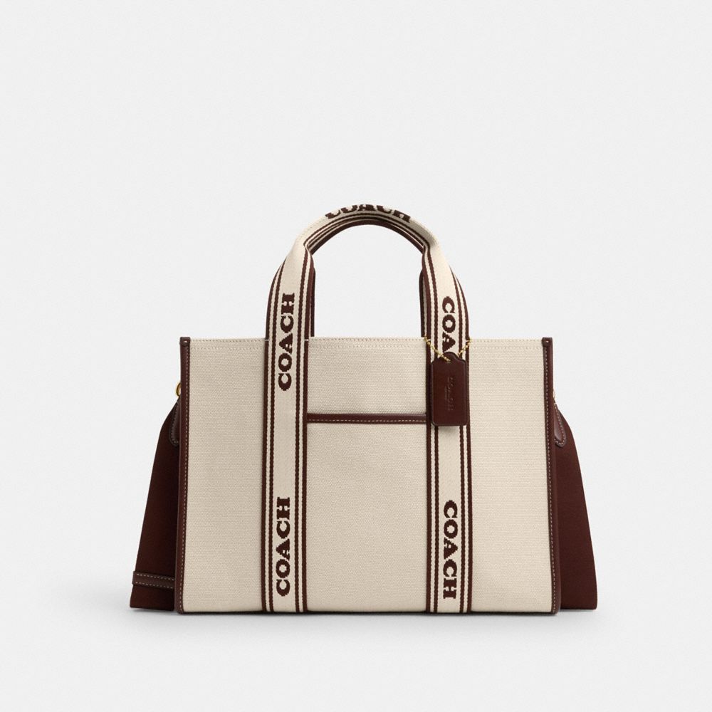 COACH®,SAC CABAS SMITH,Coton,Or/Naturel Multi,Front View