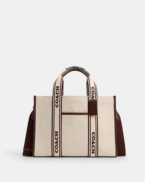COACH®,SMITH TOTE,cotton,Large,Gold/Natural Multi,Front View