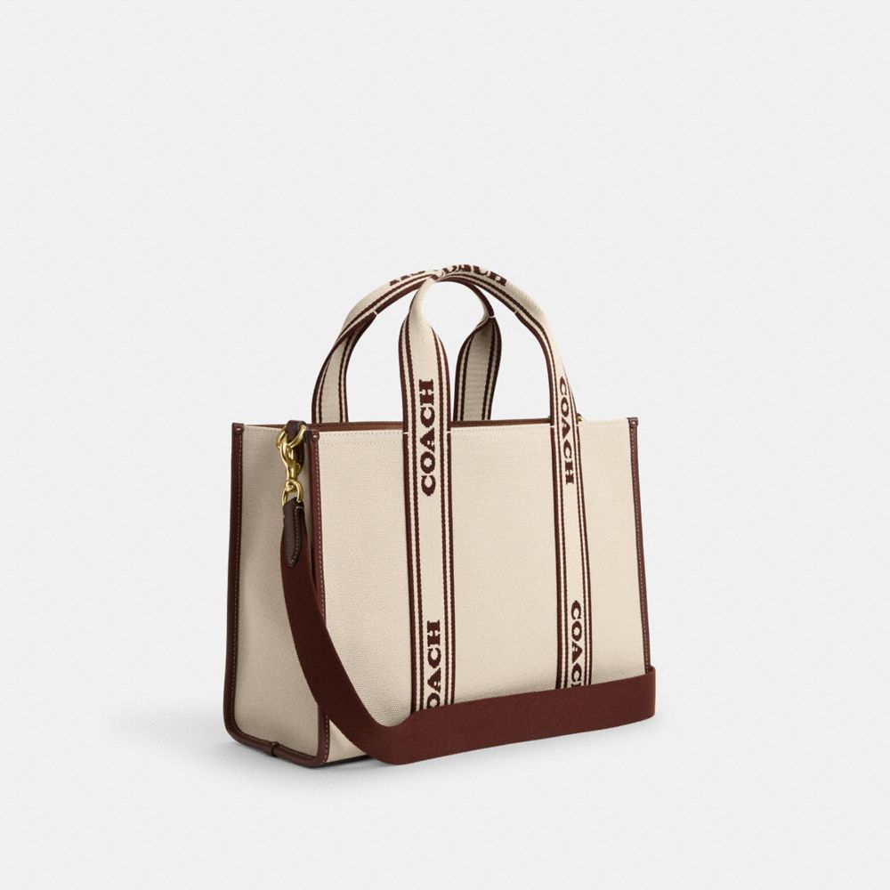 COACH®,SAC CABAS SMITH,Coton,Or/Naturel Multi,Angle View