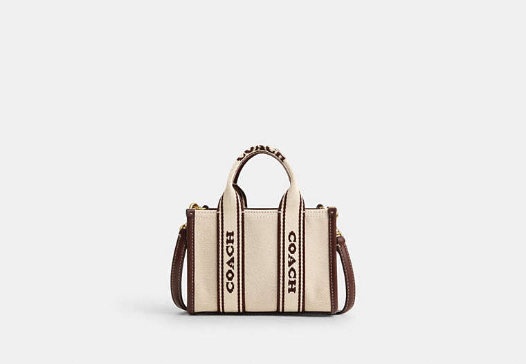 COACH®,SMITH MINI TOTE,cotton,Small,Gold/Natural Multi,Front View image number 0