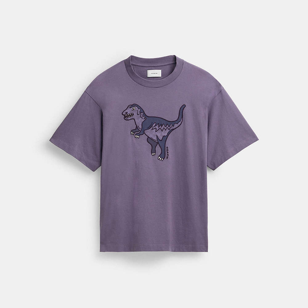Coach Rexy T Shirt In Organic Cotton In Purple