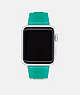 COACH®,JELLY APPLE WATCH® STRAP, 38MM, 40MM AND 41MM,silicon,Light Green,Front View