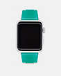 COACH®,JELLY APPLE WATCH® STRAP, 38MM, 40MM AND 41MM,silicon,Light Green,Front View