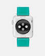 COACH®,JELLY APPLE WATCH® STRAP, 38MM, 40MM AND 41MM,silicon,Light Green,Back View