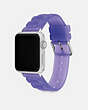COACH®,JELLY APPLE WATCH® STRAP, 38MM, 40MM AND 41MM,silicon,Violet,Angle View