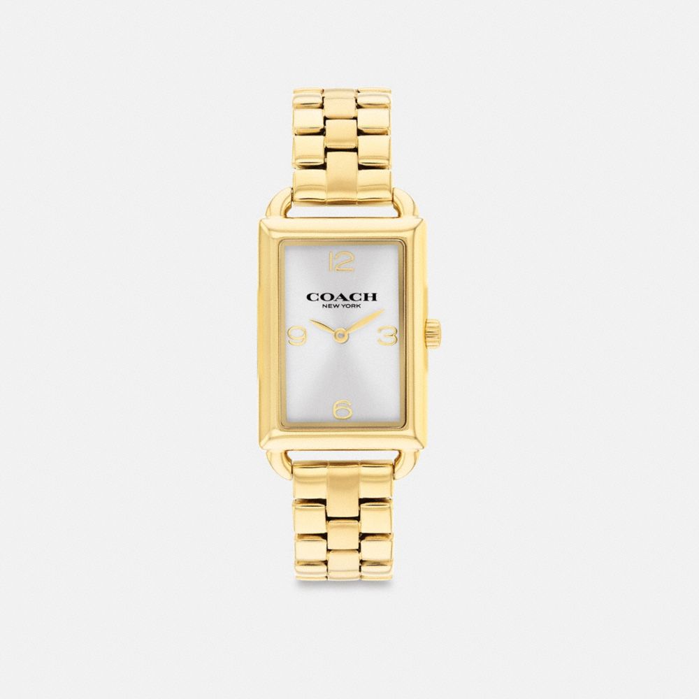 COACH®,LIZ WATCH, 30MM X 22MM,Gold,Front View