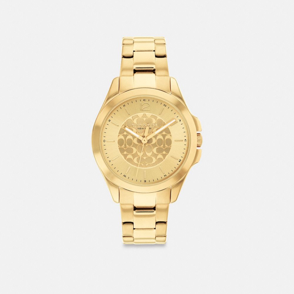 COACH®,LIBBY WATCH, 37MM,Gold,Front View