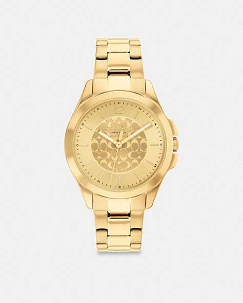COACH®,LIBBY WATCH, 37MM,Gold,Front View