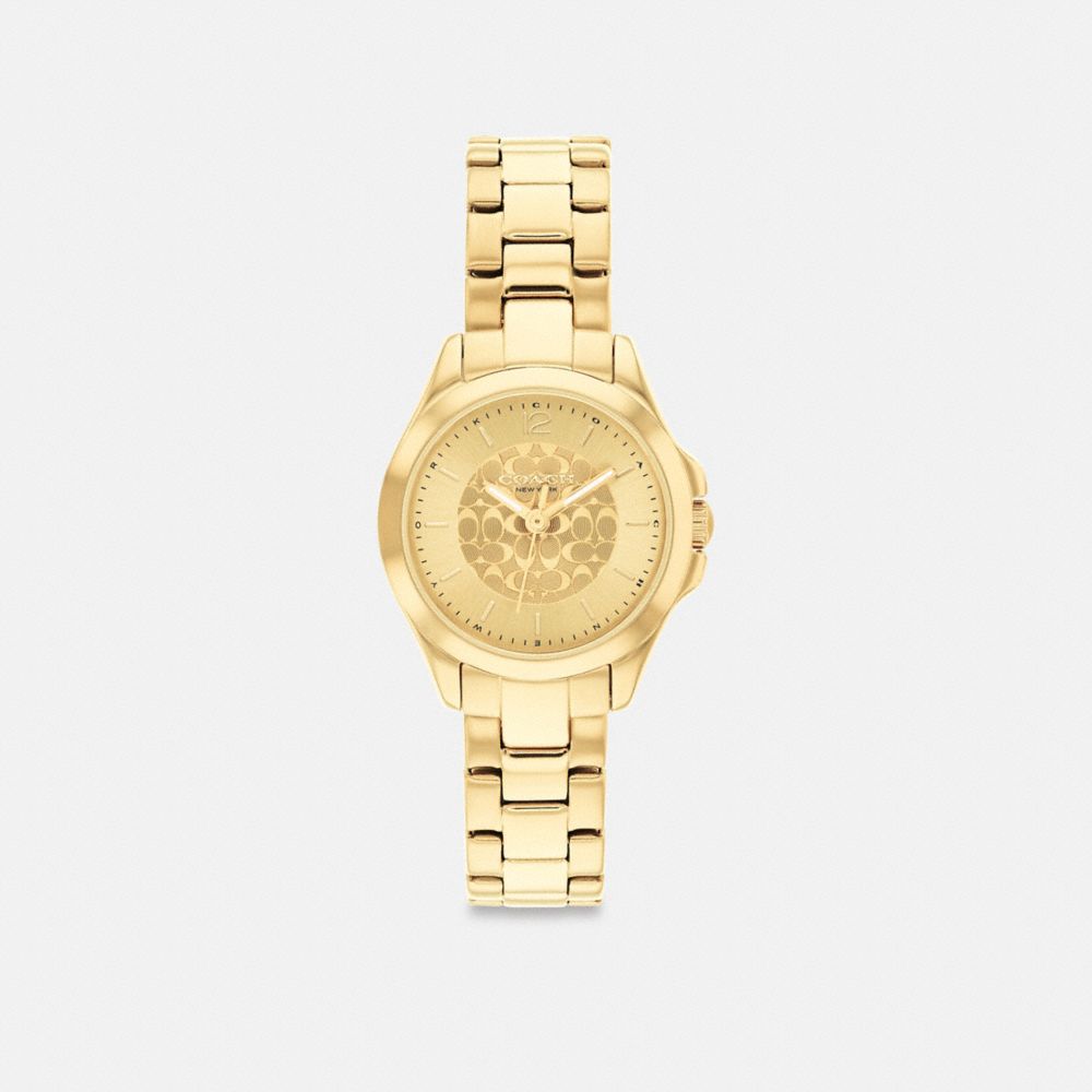COACH®,LIBBY WATCH, 26MM,Gold,Front View