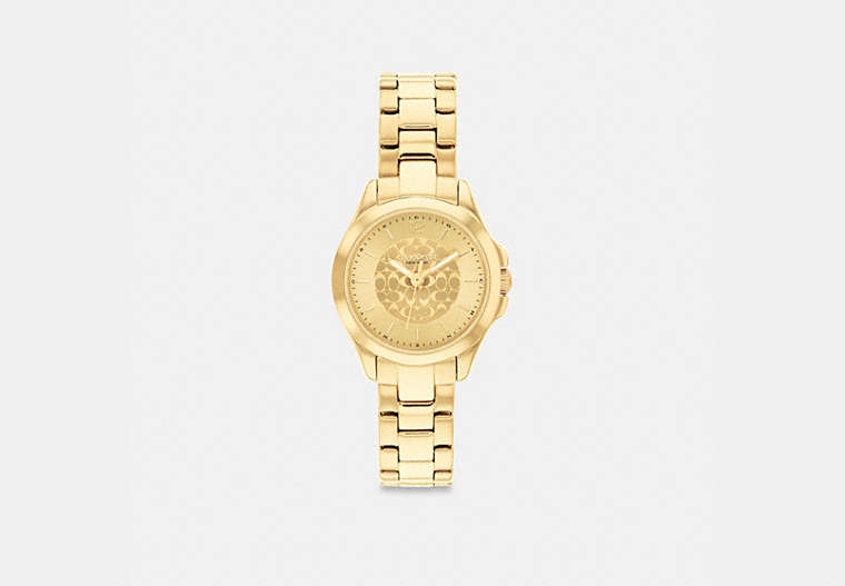 COACH®,LIBBY WATCH, 26MM,Mixed Material,Gold,Front View