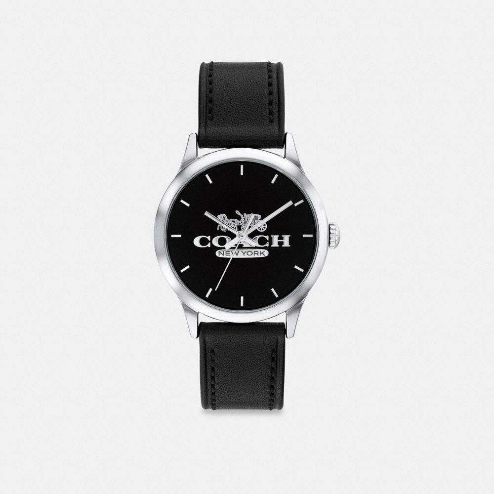 COACH®,MONTRE RUBY, 32 MM,Noir,Front View