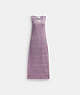 COACH®,LACE KNIT DRESS,Purple,Front View