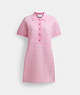 COACH®,ROBE CHANDAIL POLO,Rose signature,Front View