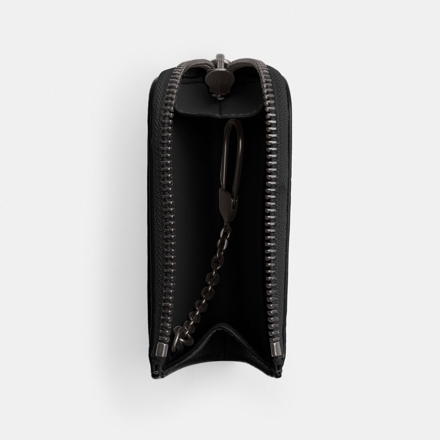 Ключница на молнии Coach L-Zip, цвет: Чёрный — фото 3