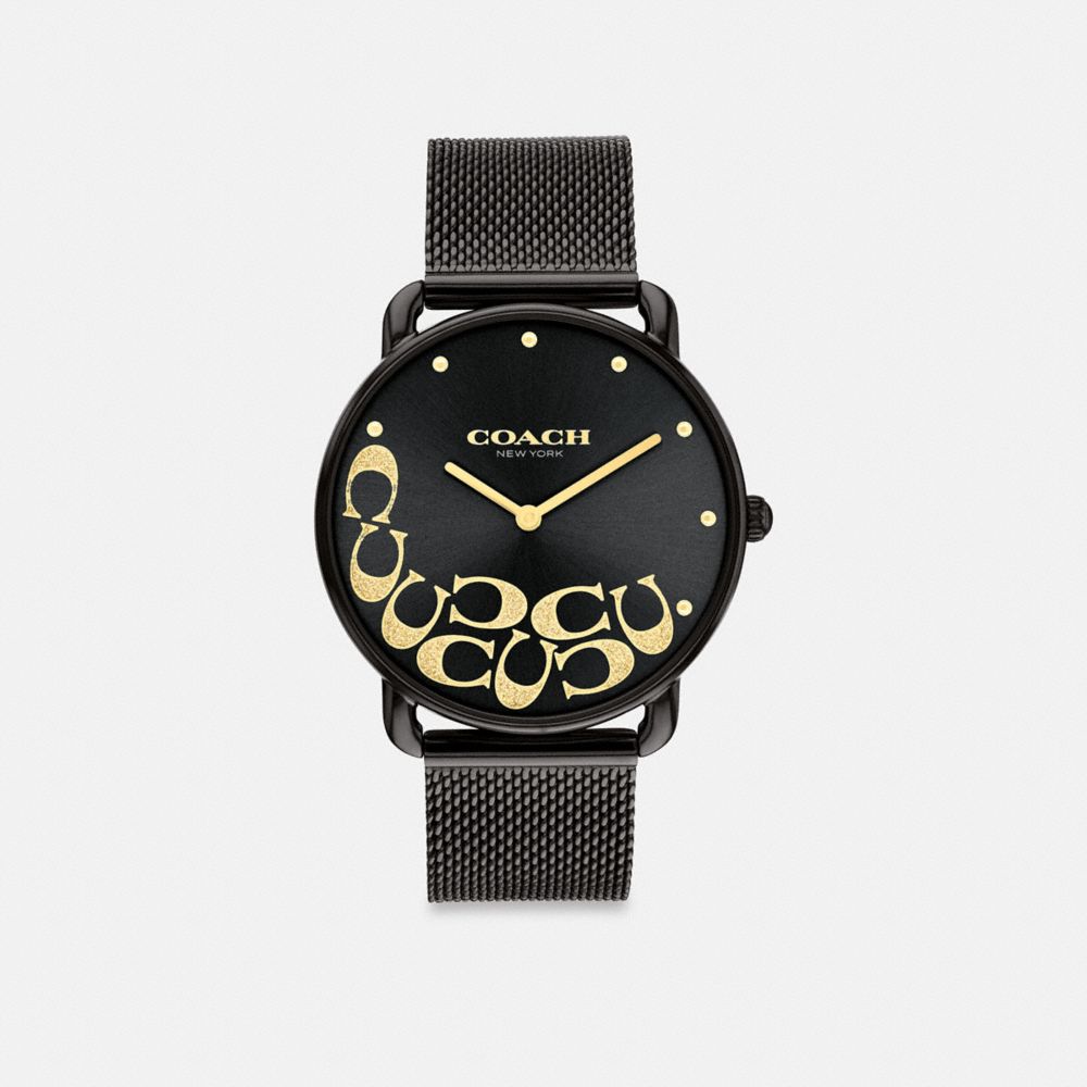 COACH®,ELLIOT WATCH, 36MM,Black,Front View