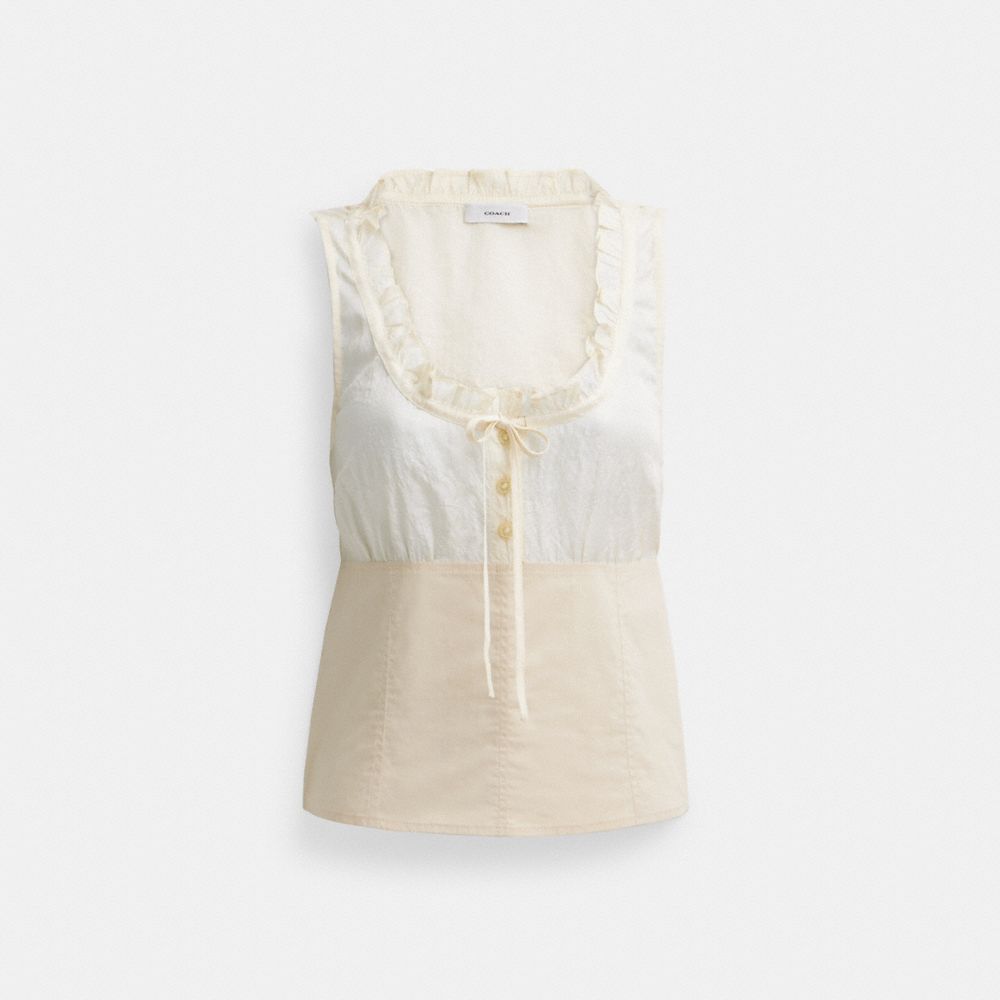 COACH®,CARGO TOP,Silk,Cream,Front View