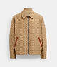 COACH®,HERITAGE REVERSIBLE JACKET,Tan Signature,Front View