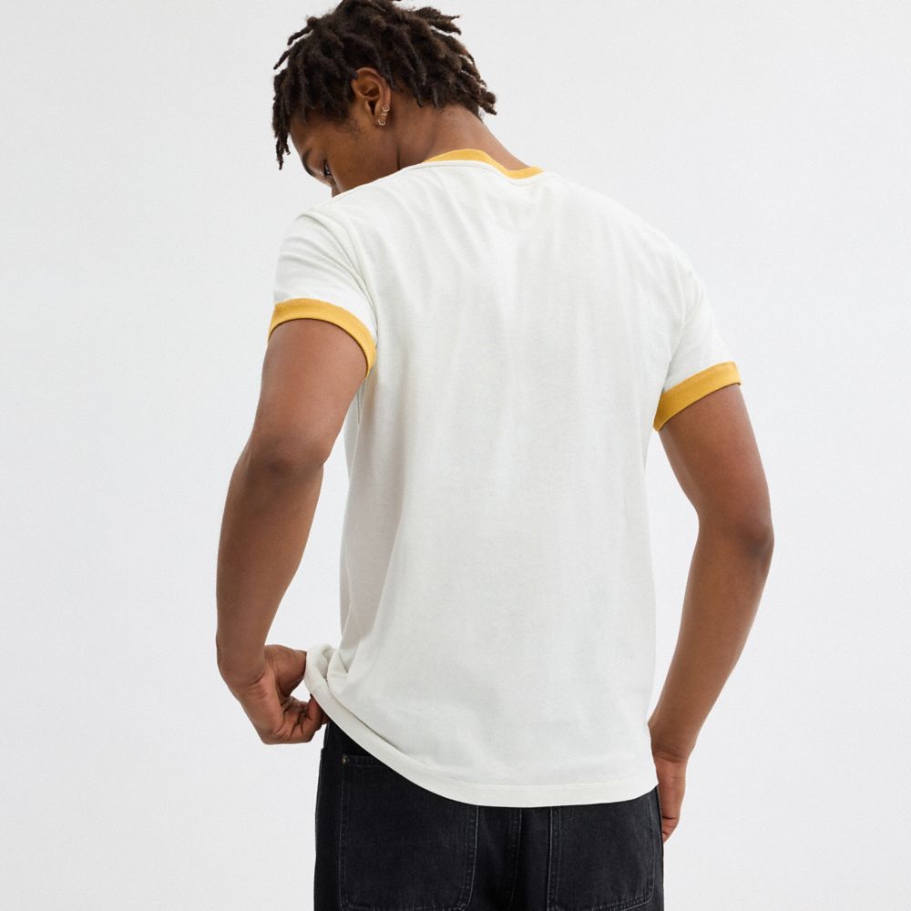 COACH®,T-SHIRT ROADSIDE RINGER,Blanc,Scale View