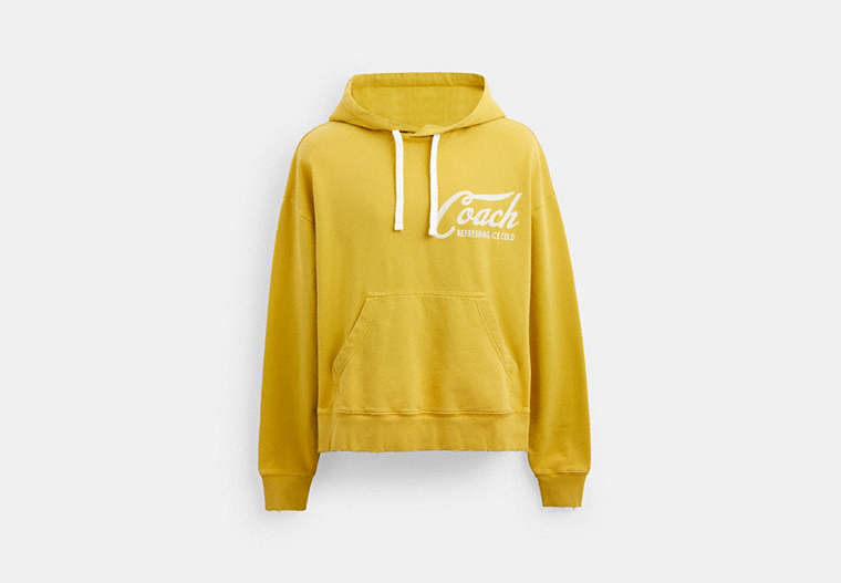 COACH®,AMERICANA HOODIE,Yellow,Front View