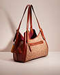 COACH®,UPCRAFTED LORI SHOULDER BAG IN SIGNATURE CANVAS,School Spirit,Brass/Tan/Rust,Angle View