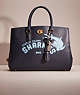 COACH®,UPCRAFTED BROOKE CARRYALL,School Spirit,Brass/Midnight Navy,Front View