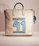 COACH®,UPCRAFTED GOTHAM TALL TOTE,School Spirit,Black Copper/Steam,Front View