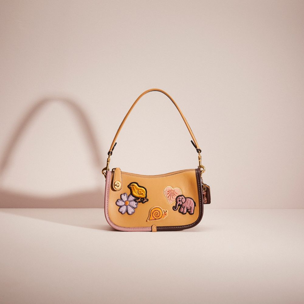 COACH®,Upcrafted Swinger 20 With Creature Patches,,Front View