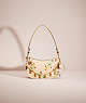 COACH®,UPCRAFTED SWINGER 20 WITH FLORAL PRINT,Brass/Ivory Multi,Front View