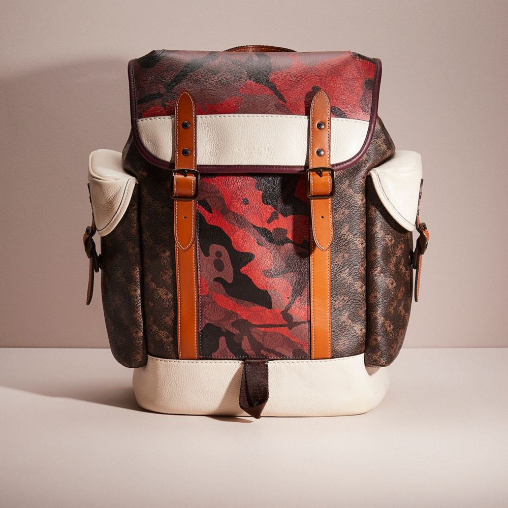 coach hitch backpack with horse and carriage print