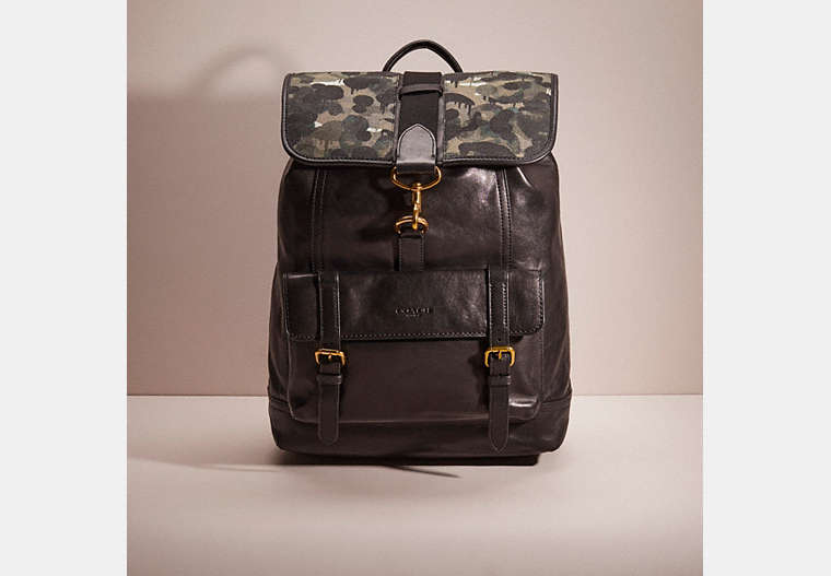COACH®,UPCRAFTED BLEECKER BACKPACK,Brass/Black,Front View