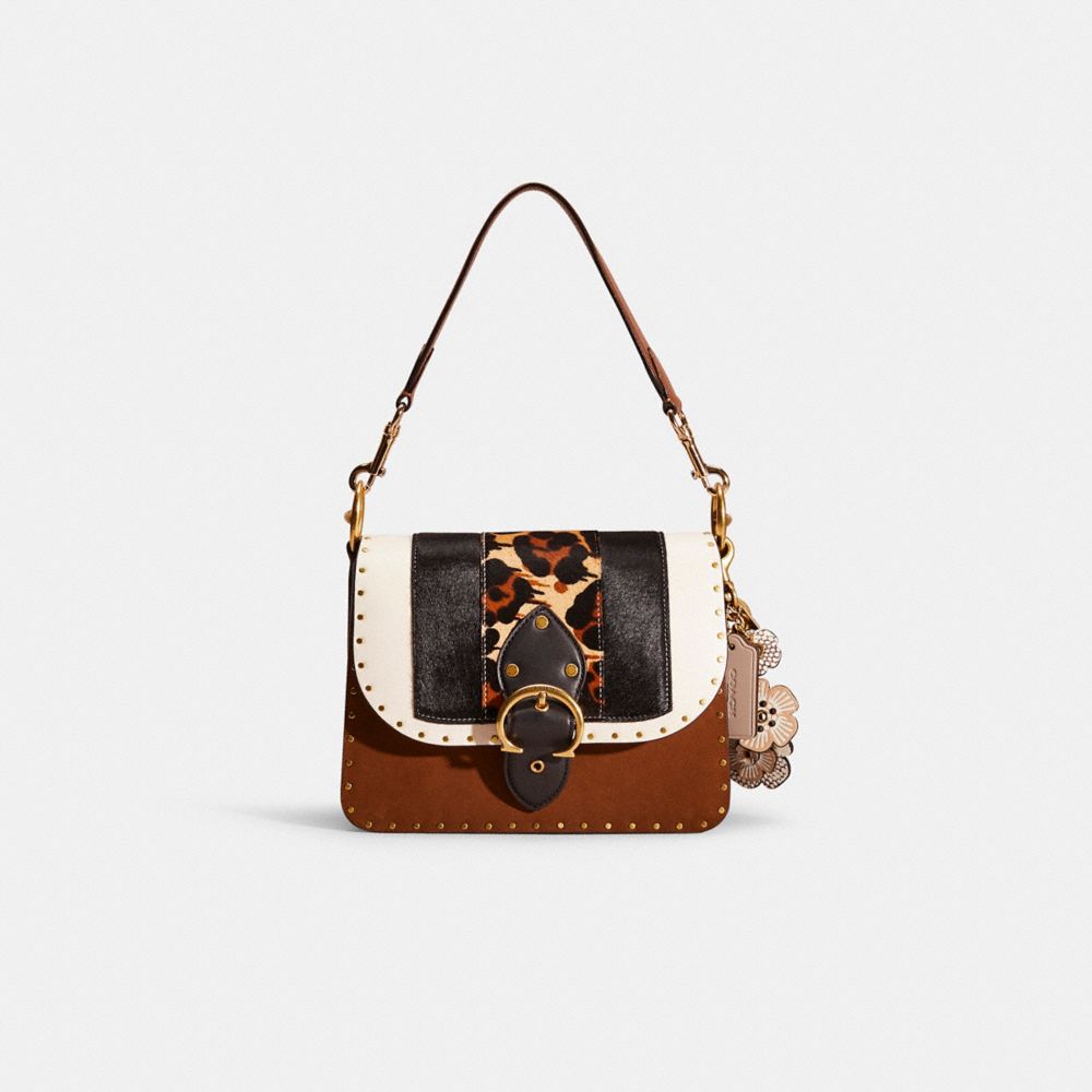 Coach Beat Shoulder Bag 18 Rivets Colorblock