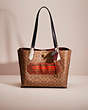 COACH®,UPCRAFTED WILLOW TOTE IN SIGNATURE CANVAS,Brass/Tan/Rust,Front View