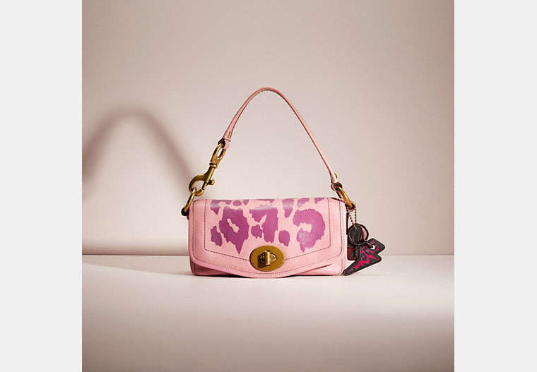 COACH®,UPCRAFTED LEGACY FLAP BAG,Brass/Rose,Front View