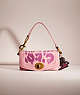 COACH®,UPCRAFTED LEGACY FLAP BAG,Brass/Rose,Front View