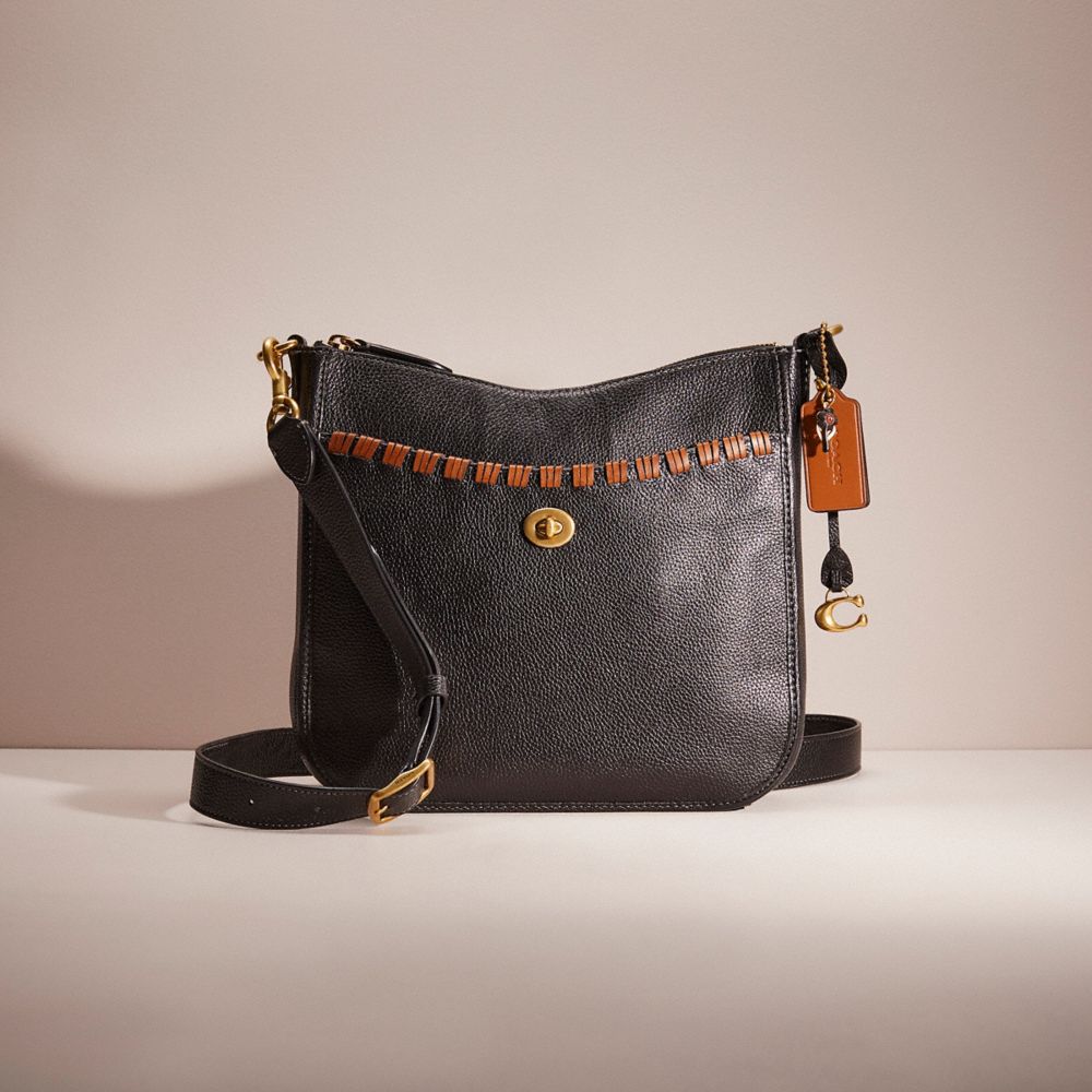 coach chaise crossbody brass black