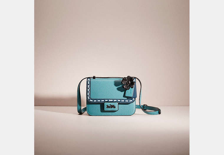 COACH®,UPCRAFTED ALIE SHOULDER BAG 18,Pewter/Retro Teal,Front View