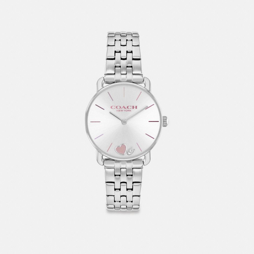 COACH®,ELLIOT WATCH GIFT SET, 28MM,Stainless Steel,Stainless Steel,Angle View