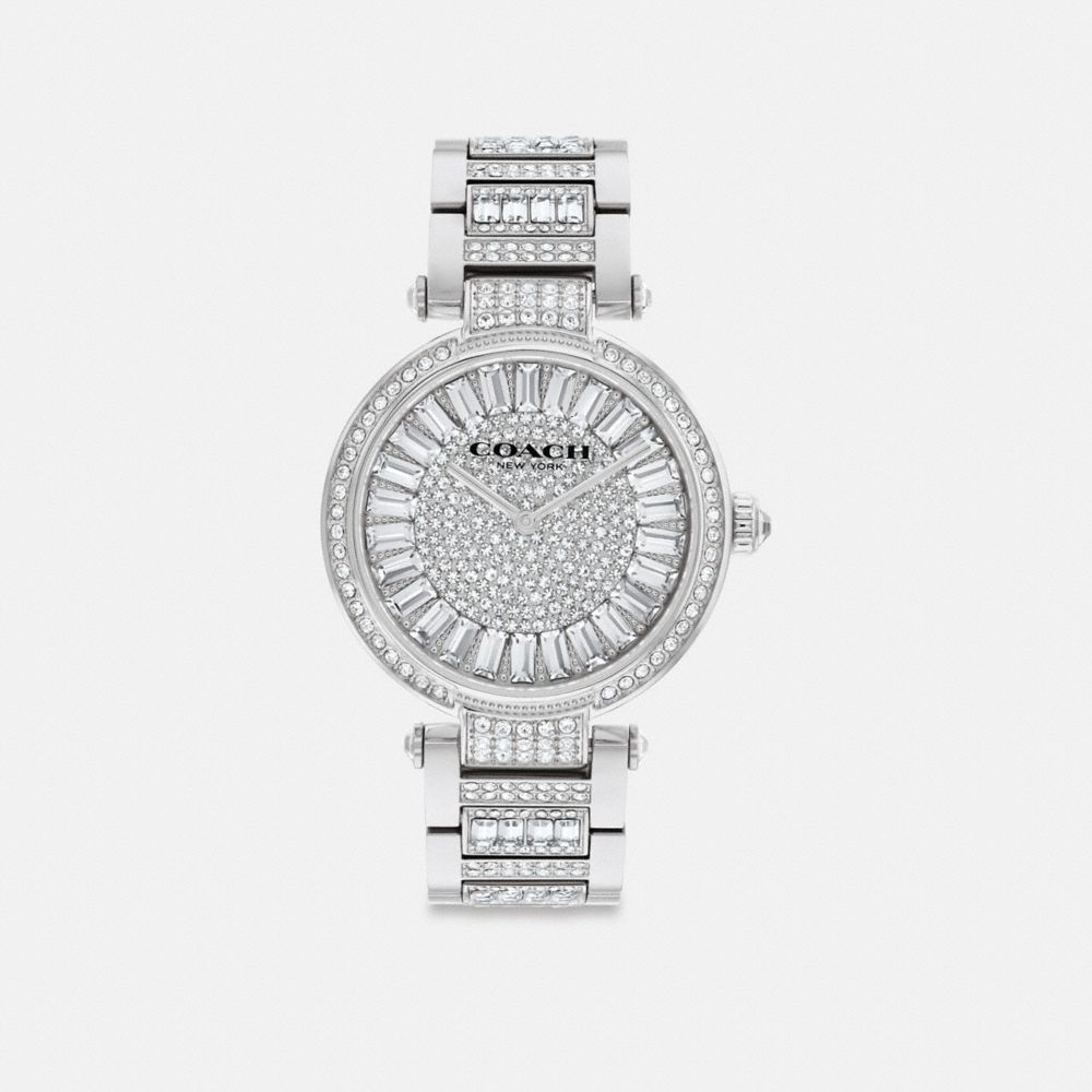 COACH®,MONTRE CARY, 34 MM,Acier inoxydable,Front View