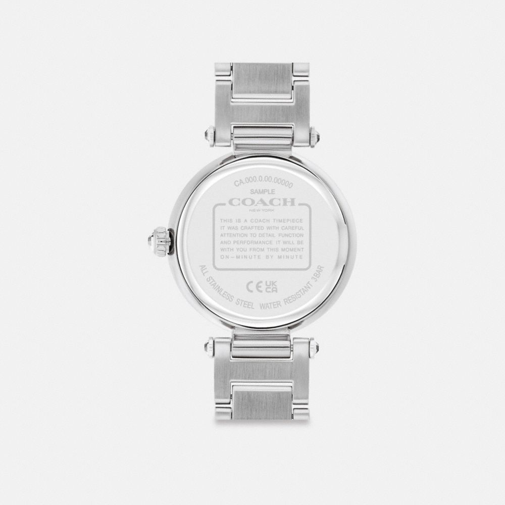 COACH®,MONTRE CARY, 34 MM,Acier inoxydable,Back View