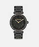 COACH®,CARY WATCH, 34MM,Black,Front View