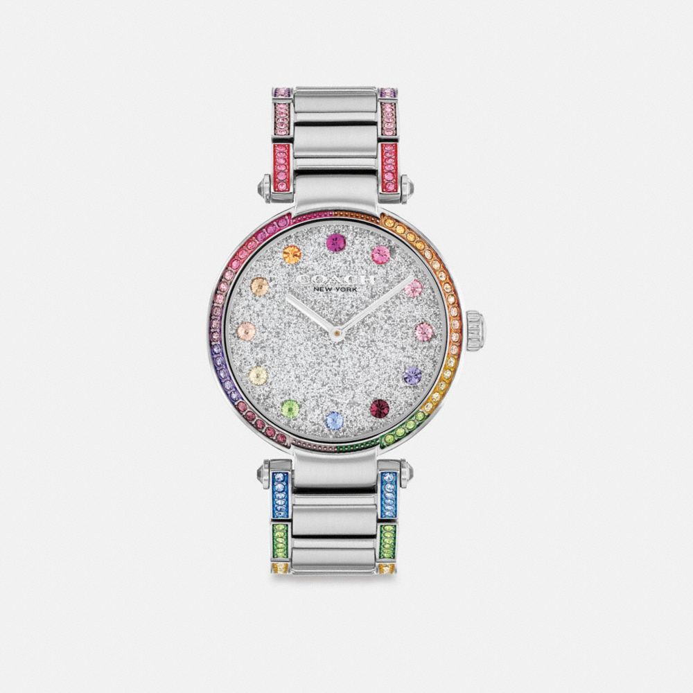 COACH®,MONTRE CARY, 34 MM,Acier inoxydable,Front View