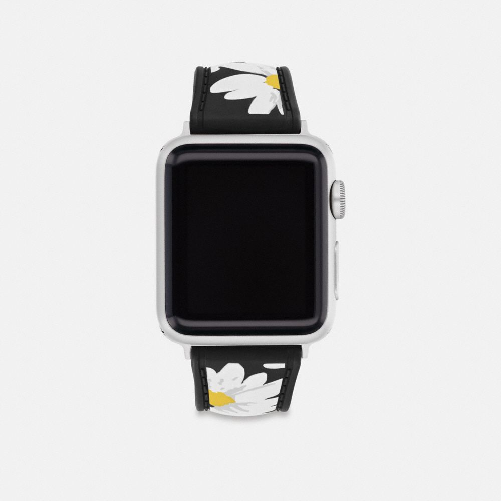 COACH®,APPLE WATCH® STRAP, 38MM, 40MM AND 41MM,Floral Print,Front View