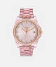 COACH®,MONTRE GREYSON, 36 MM,Rose fard,Front View
