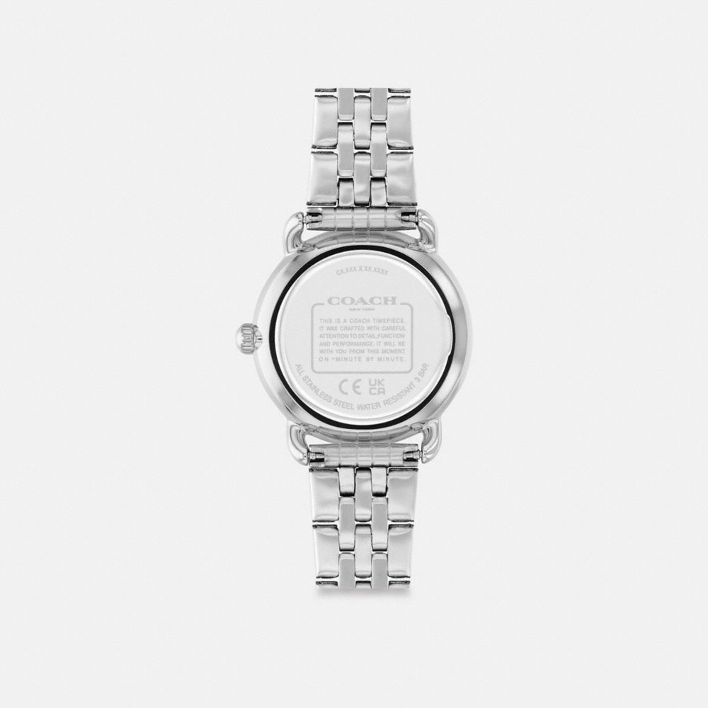 COACH®,ELLIOT WATCH, 28MM,Stainless Steel,Stainless Steel,Back View