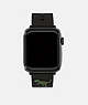 COACH®,APPLE WATCH® STRAP, 42MM, 44MM AND 45MM,silicone,Black,Front View
