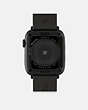 COACH®,APPLE WATCH® STRAP, 42MM, 44MM AND 45MM,silicone,Black,Back View