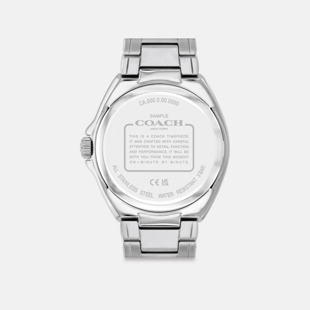 COACH®,JACKSON WATCH, 45MM,Stainless Steel,Back View