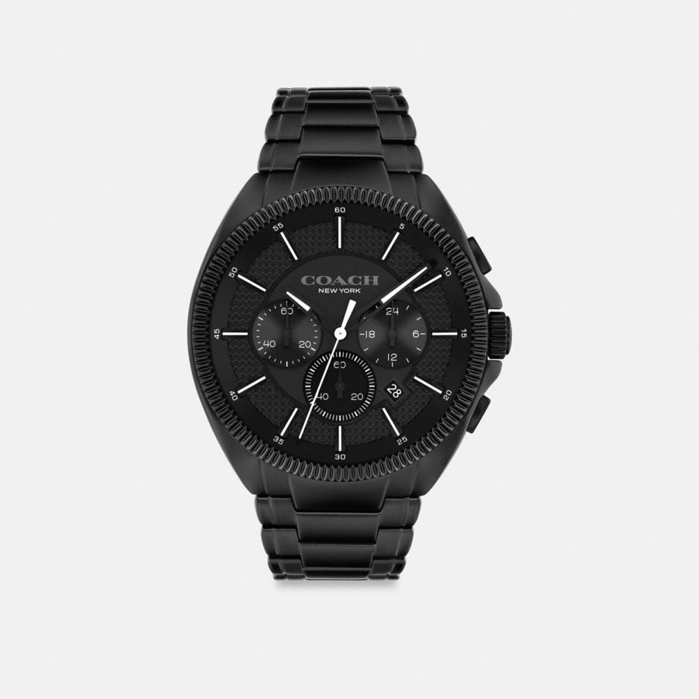 COACH®,JACKSON WATCH, 45MM,Black,Front View