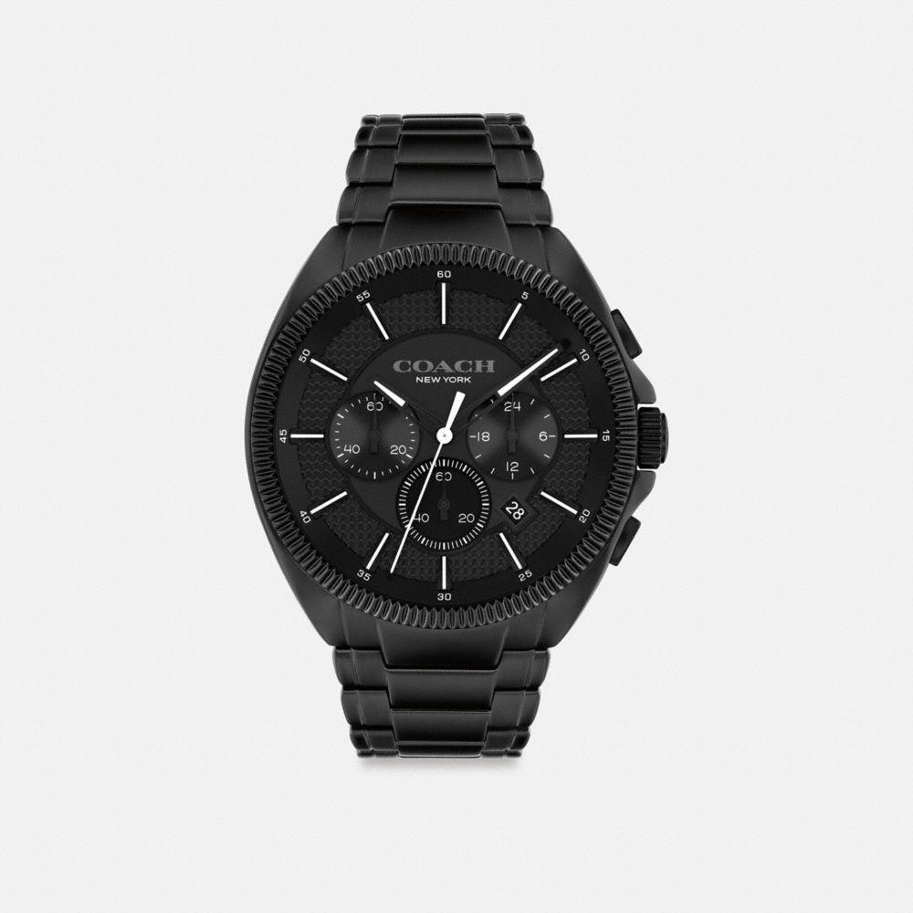 COACH®,MONTRE JACKSON, 45 MM,Noir,Front View